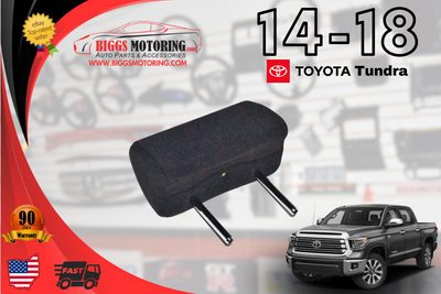 2014-2018  Toyota Tundra Rear  Passenger Center Headrest  Black Cloth