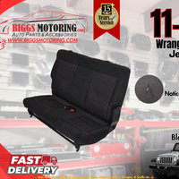 11-2017 factory Oem Jeep Jk Wrangler Black Cloth Bench Rear Seat