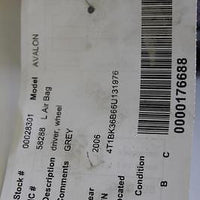 2005-2012 Toyota Avalon  Driver Steering Wheel Air Bag Grey - BIGGSMOTORING.COM