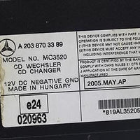 2007-2011 Mercedes Benz C Class 6 Disc Cd Changer Player W/Out Magazine