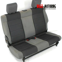 2007-2017 Jeep Wrangler JK 2Door Rear Bench Seat 2 Tone Gray Leather