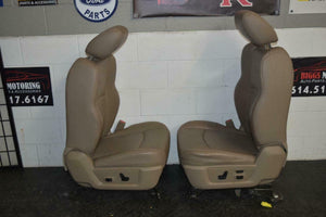 09-15 Dodge Ram Power Tan Leather Heat Air Cooled Driver Seat Complete W/ Track - BIGGSMOTORING.COM