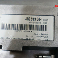 2010-2012 Audi A4 S4 Q7 Navigation Display Screen 4F0 919 604