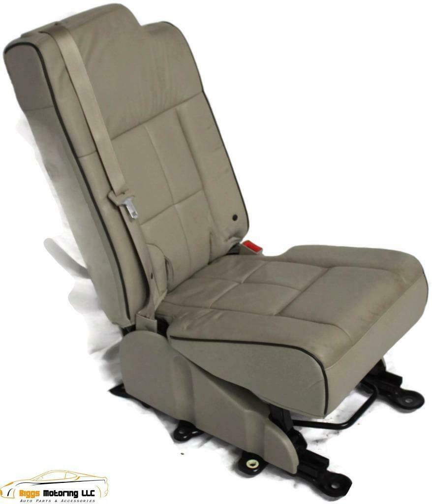 07-17 Ford Navigator Expedition Middle Center 2Nd Row Jump Seat  Leather Tan - BIGGSMOTORING.COM