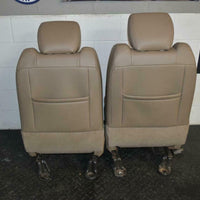 09-15 Dodge Ram Power Tan Leather Heat Air Cooled Driver Seat Complete W/ Track - BIGGSMOTORING.COM