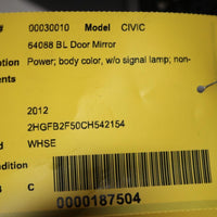 2012-2013 HONDA CIVIC LX SEDAN DRIVER LEFT SIDE POWER DOOR MIRROR BRONZE