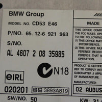 2001-2006 BMW 325i 330i Alpine Business Radio Stereo Cd Player 65.12-6 921 963 - BIGGSMOTORING.COM