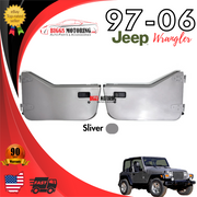 97-06 Factory Oem Jeep Wrangler TJ Lower Half Left & Right Door Pair | Silver