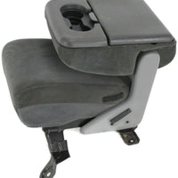 1999-2010 Ford F250 F350 Front Center Console Jump Seat W/ Cup Holder Dark Gray - BIGGSMOTORING.COM