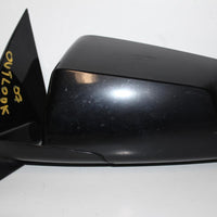 2007-2008 GMC OUTLOOK XE DRIVER SIDE POWER DOOR MIRROR BLACK