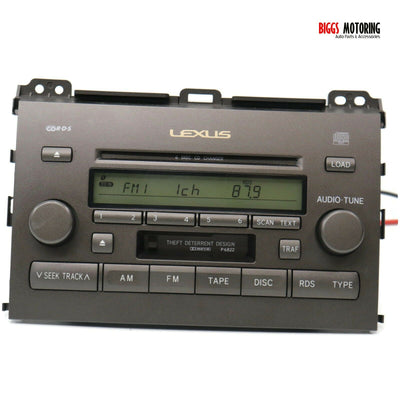 2003-2005 Lexus GX470 Radio Stereo Cassette 6 Disc Changer Cd Player 86120-60490 - BIGGSMOTORING.COM