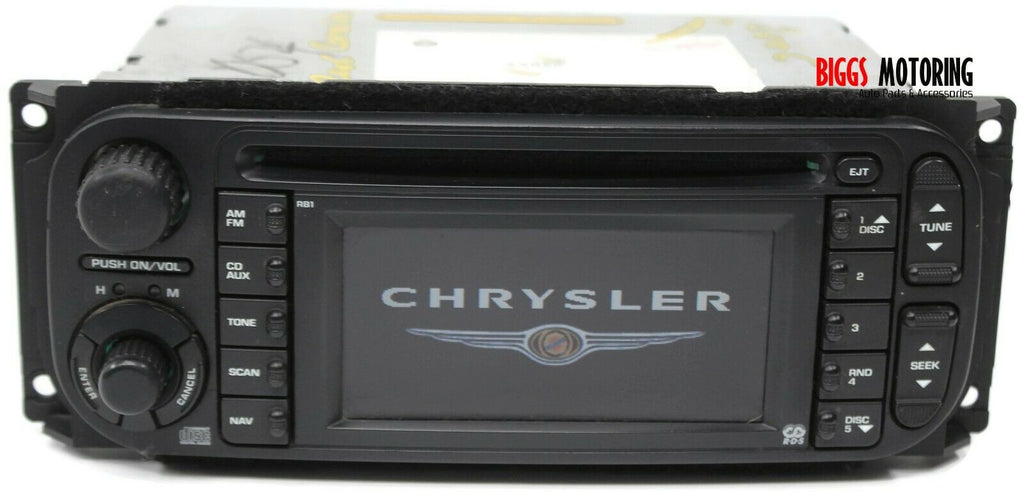 2004-2007 Jeep Dodge Chrysler Radio Navigation Cd Player P56038629AH - BIGGSMOTORING.COM