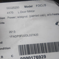 2012-2014 FORD FOCUS DRIVER LEFT SIDE POWER DOOR MIRROR GRAY