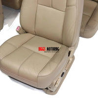 2007-2014 Chevy Tahoe Suburban Silverado Front & Rear OEM Seats | Tan Leather