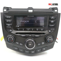 2003-2007 Honda Accord Radio 6 Disc Cd Player Ac Control 39175-SDA-L110-M2 - BIGGSMOTORING.COM
