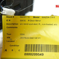 2007-2009 Mazda CX-9  Passenger Right Side Power Door Mirror Blue 33115