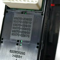 2001-2006 Kia Elantra Driver Left Side Power Window Master Switch 93570 2D900 - BIGGSMOTORING.COM