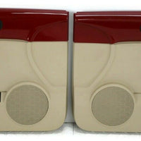 2003-2010 VW Beetle Convertible Passenger & Driver Side Door Panels Red & Beige - BIGGSMOTORING.COM
