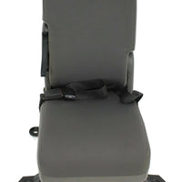 1999-2010 Ford F250 F350 Front Center Console Jump Seat W/ Cup Holder Gray - BIGGSMOTORING.COM