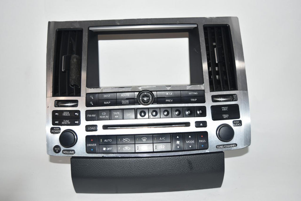 2003-2005  Infiniti Fx35 Fx45 Center Dash Radio Face Ac Control Bezel W/ Vents - BIGGSMOTORING.COM