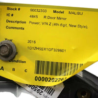 2016-2018 Chevy Malibu Passenger Right Power Door Mirror Goldmist 32303