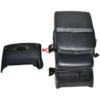 28 Dodge Ram Center Storage console Drawer & Jump Seat W/ Storage Black leather