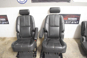 2007 - 2014 Escalade Tahoe Yukon Ebony Leather Seats (Pair) Oem Short Wheel Base