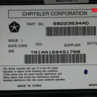 2015-2017  Chrysler 200 Radio Audio Amplifier 68223634AD