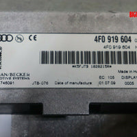 2010-2012 Audi A4 S4 Q5 Radio Information Display Screen 4F0 919 604
