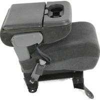 1999-2010 Ford F250 F350 Front Center Console Jump Seat W/ Cup Holder Dark Gray - BIGGSMOTORING.COM