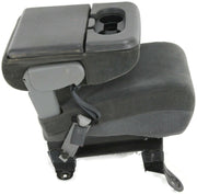 1999-2010 Ford F250 F350 Front Center Console Jump Seat W/ Cup Holder Dark Gray - BIGGSMOTORING.COM