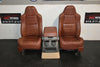 99-2010 FORD SD F250 F350 KING RANCH REAR LEATHER BUCKETS SEATS & CONSOLE WMOUNT