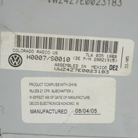 2004-2010 Volkswagen Touareg Radio Stereo Cd Player 7L6 035 180B - BIGGSMOTORING.COM