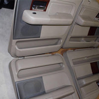 04-08 FORD F150 LARIAT CREW CAB DOOR PANELS SET W/ SWITCHES PANEL PARCHMNET TAN - BIGGSMOTORING.COM