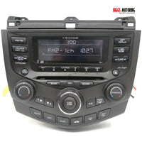 2003-2007 Honda Accord Radio 6 Disc Cd Player Ac Control 39175-SDA-L110-M2 - BIGGSMOTORING.COM