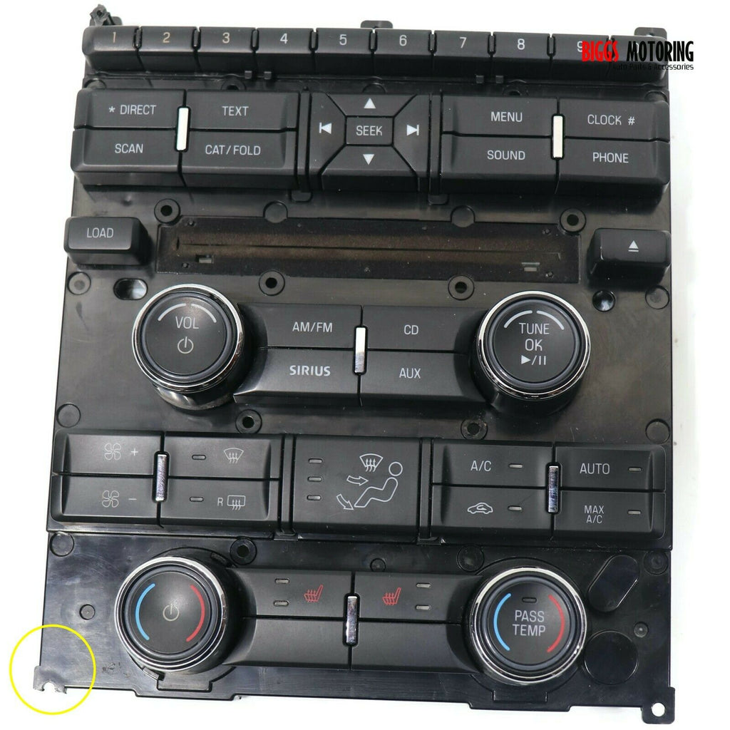 2010-2012 Ford Taurus Radio Face Climate Control Panel AG1T-18A802-CB