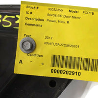 2010-2013 Kia Forte Passenger Right Power Door Mirror Silver 32355