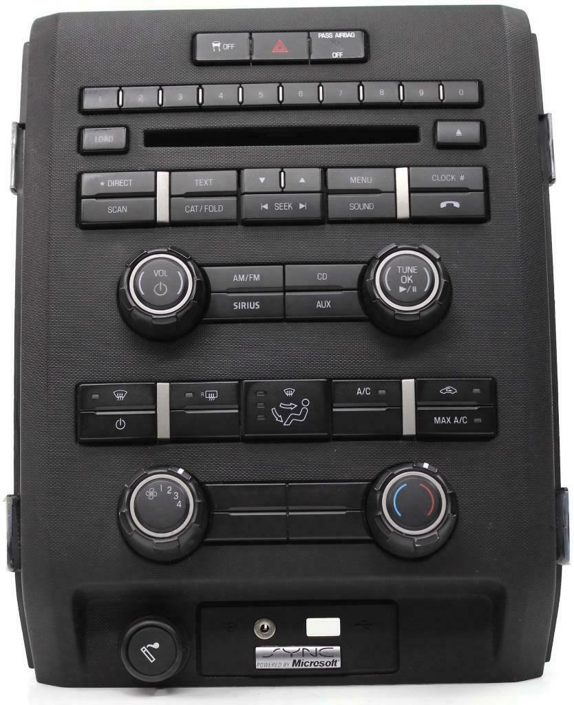2011 FORD F150 RADIO AND CLIMATE CONTROL UNIT BL3T-18A802-HD
