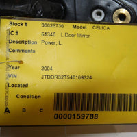 2000-2005 TOYOTA CELICA DRIVER LEFT SIDE POWER MIRROR SILVER 25736 - BIGGSMOTORING.COM