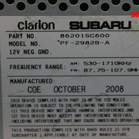 2009-2013 Subaru Forester Radio Stereo Cd Cd Player 86201SC600