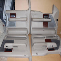 04-08 FORD F150 LARIAT CREW CAB DOOR PANELS SET W/ SWITCHES PANEL PARCHMNET TAN - BIGGSMOTORING.COM