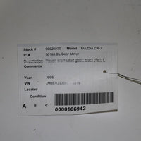 2007-2009  MAZDA CX7 DRIVER LEFT POWER POWER DOOR MIRROR BLACK  26500