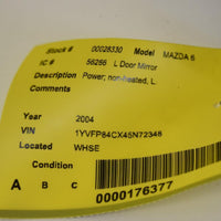 2003-2008 MAZDA 6 LEFT DRIVER SIDE DOOR MIRROR 6377 - BIGGSMOTORING.COM