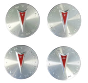 New Lot Of 4 Oem Pontiac Logo Wheel Rim Center Caps Hub Brushed Polished 2.25