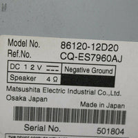 2011-2012 Toyota Corolla AM / FM Radio Stereo Cd Player 86120-12D20