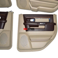 2010-2018 Oem Dodge Laramie 4 Pcs Door Panel Set Tan/Brown; Long Horn; Crew Cab