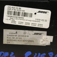 2000-2003 MERCEDES BENZ BOSE W220 S430 S500 AUDIO AMPLIFIER AMP 220 820 02 89 - BIGGSMOTORING.COM