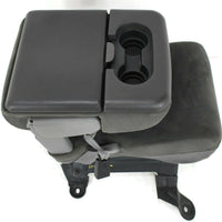 1999-2010 Ford F250 Center Console Jump Seat  W/ Storage Gray - BIGGSMOTORING.COM