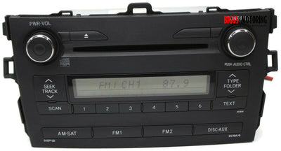 2009-2011 Toyota Corolla Radio Stereo Cd Player 86120-02A90