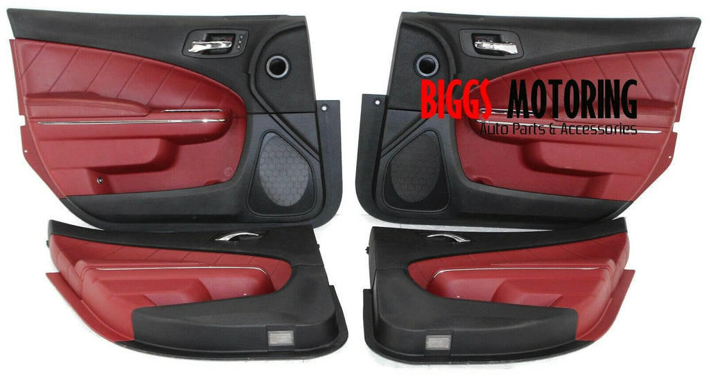 2011-2014 Dodge Charger Rt Front /Rear Passenger & Driver Side Door Panel Red